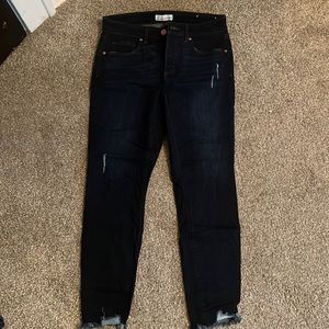 Loft distressed curvy skinny jeans